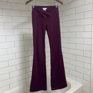 Women’s Garage Purple Yoga Pants Crisscross Waistband